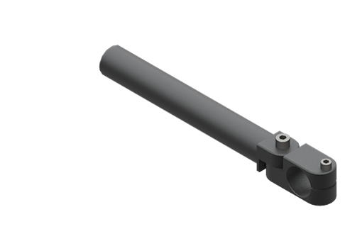 クランプ付固定用エルボ、直径30 mm、長、ネジ付 - MFI-A169