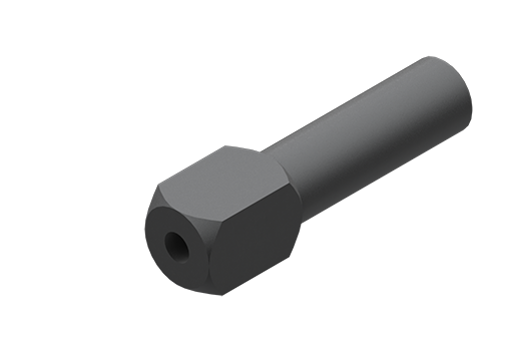 真空カップ固定用シャフト、直径10 mm、短、M5 - MFI-A170