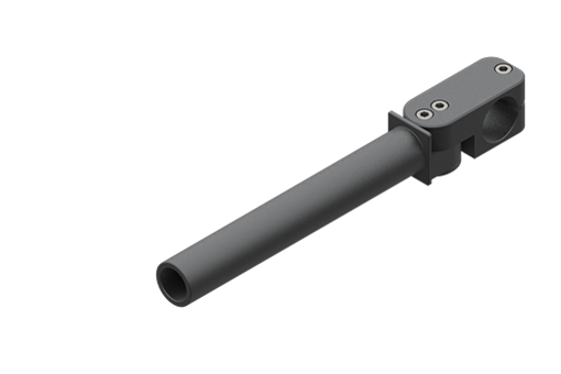 ヘビーデューティー・クランプ付固定用エルボ、直径30 mm、長、ネジ付 - MFI-A198