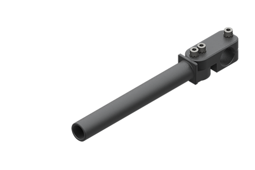ヘビーデューティー・クランプ付固定用エルボ、直径20 mm、長、ネジ付 - MFI-A200