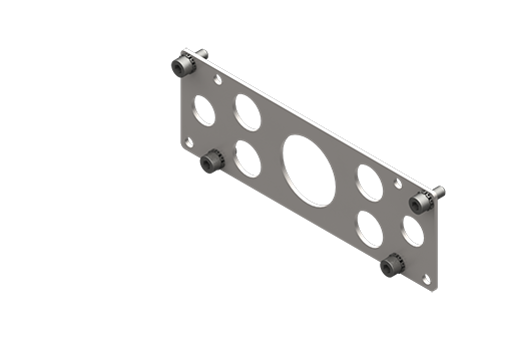 平型ストレートコネクター、158x53 mm、ネジ付 - MFI-A202