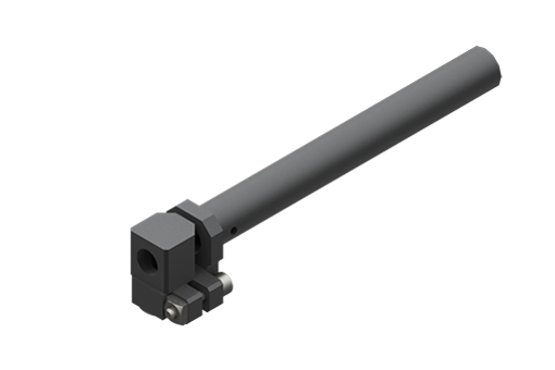 真空カップ用クランプ付固定用エルボ、シャンク直径14 mm、長、G1/8メスネジ山、ネジ付 - MFI-A261