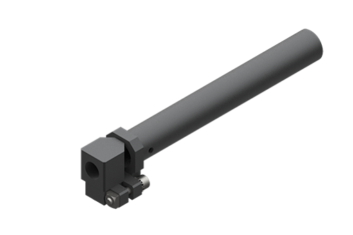 真空カップ用クランプ付固定用エルボ、シャンク直径20 mm、長、G1/4メスネジ山、ネジ付 - MFI-A264