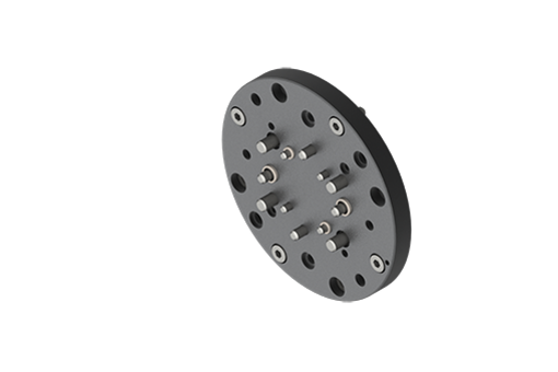 ISO 9409-1-50-4-M6インターフェース (グリッパー側) を用いてロボットへメカトロニクスグリッパーを取り付けるためのネジ付きフランジ - MFI-A374-B