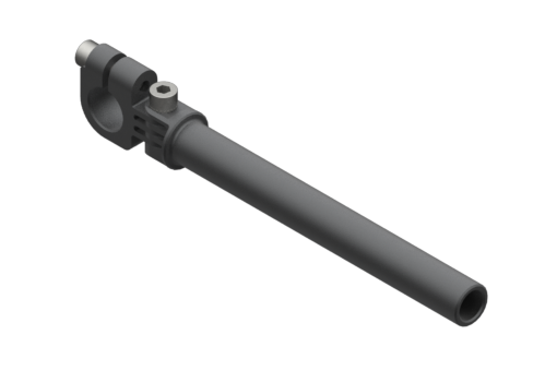 クランプ付固定用エルボ、直径14 mm、長、ネジ付 - MFI-A62