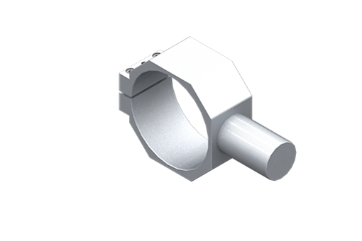 アルミニウム製取付ブラケット、シャンク直径30 mm、固定直径75 mm、ネジ付 - MFM-A11
