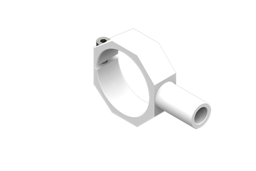 アルミニウム製取付ブラケット、シャンク直径14 mm、固定直径36 mm、ネジ付 - MFM-A110