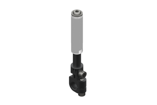 回り止め付サスペンション（角度調整型クランプ付）、シャンク直径14 mm、クランプ直径10 mm、ストローク20 mm - VSD1420D10