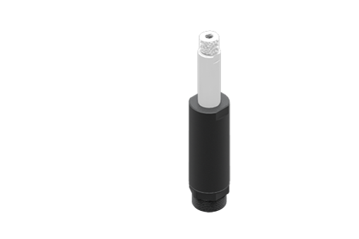 回り止め無・真空用サスペンション（単動）、M17x1ネジ山付エンドプレート、直径20 mm、ストローク25 mm、G1/8後面穴ネジ山、内部M5ヘッドネジ山、外部G1/8 - VSS2025