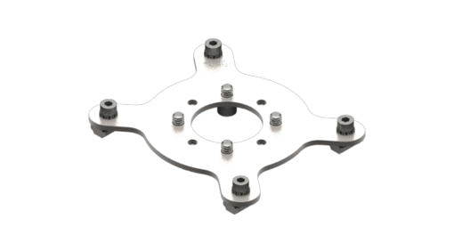 ISO 9409-1-50-4-M6リストまたはQC90-BへのEOAT取付用インターフェース 96x76 mm、ネジ付 - MFI-A372