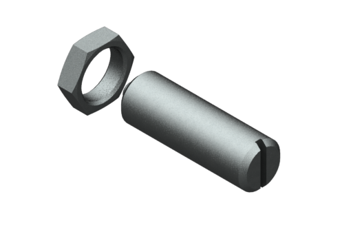 ストロークエンドストッパーM10x1、長さ30 mm、ラバーバンパーおよび六角ナット付 - FGD1030