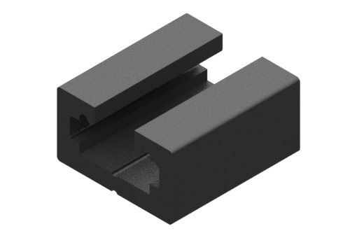 ブラックアルミニウム製押出材プロファイル、長さ2メートル - EMF-1018-2000