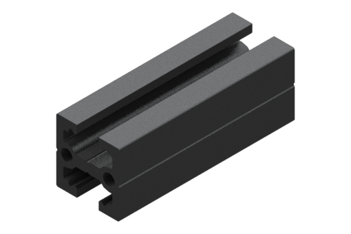 ブラックアルミニウム製押出材プロファイル、長さ1メートル - EMF-1818-1000