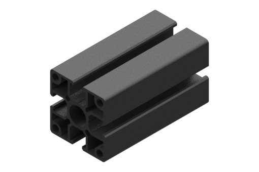 ブラックアルミニウム製押出材プロファイル、長さ1メートル - EMF-4040-1000