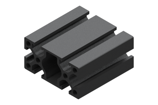 ブラックアルミニウム製押出材プロファイル、長さ2メートル - EMF-5025-2000