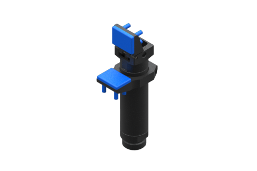 ワンフィンガー支点開閉型空気圧式グリッパー、直径20 mm、2.5/8 bar、M5、HNBR製パッド付ストッパー - OFR20-95G