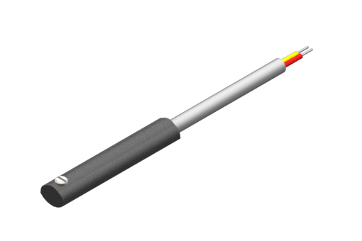 Tスロット用磁気近接センサー、シリーズSA、リード常時開、2芯、LEDなし、0/250 VAC/DC、1 A、平型PVCケーブル 2x0.14mm²、2.5メートル - SA1A525-G