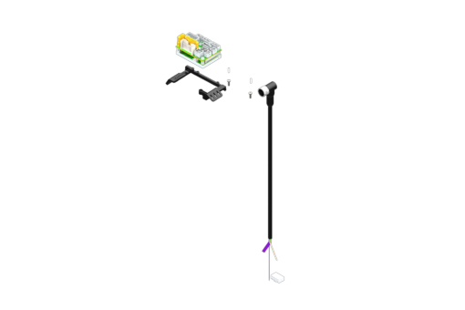 MPLF用のケーブル/コネクター/ドライブキット：USBケーブル、モーター相およびエンコーダー用M12ケーブル、I/Oケーブル、CANopenケーブル、2.5 m 3ピン電源ケーブル。DRV24MAXIN15IP045ドライブが含まれています。 - MPLF-KIT-01