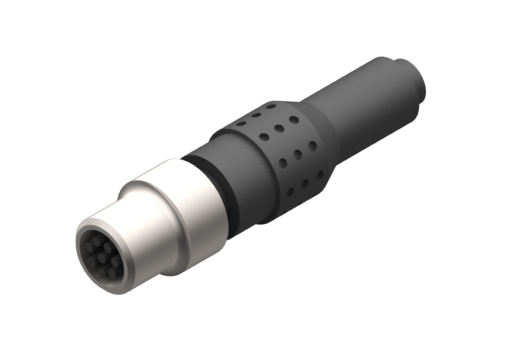M8 8ピンオスコネクター、ストレート、0.3 m PUR黒のケーブル、8x0.14 mm2 - CMGM800803P