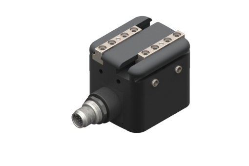 自動調芯・平行開閉型電動グリッパー、24VDC、5 W、PNP、M8 8ピン、ピーク0.8A、フラットブラシレスモーター、ボールベアリング、30°Cで最大0.51 Hz、IP54、ブッシュ付 - MPLF1630