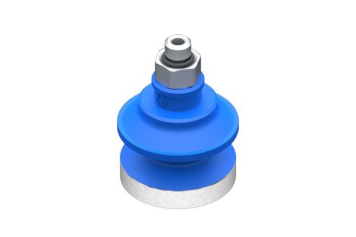 Suction cup VG.B22 HNBR 60 Shore, M5 Male, Hex 8 mm with Silicone Ring - 0321607